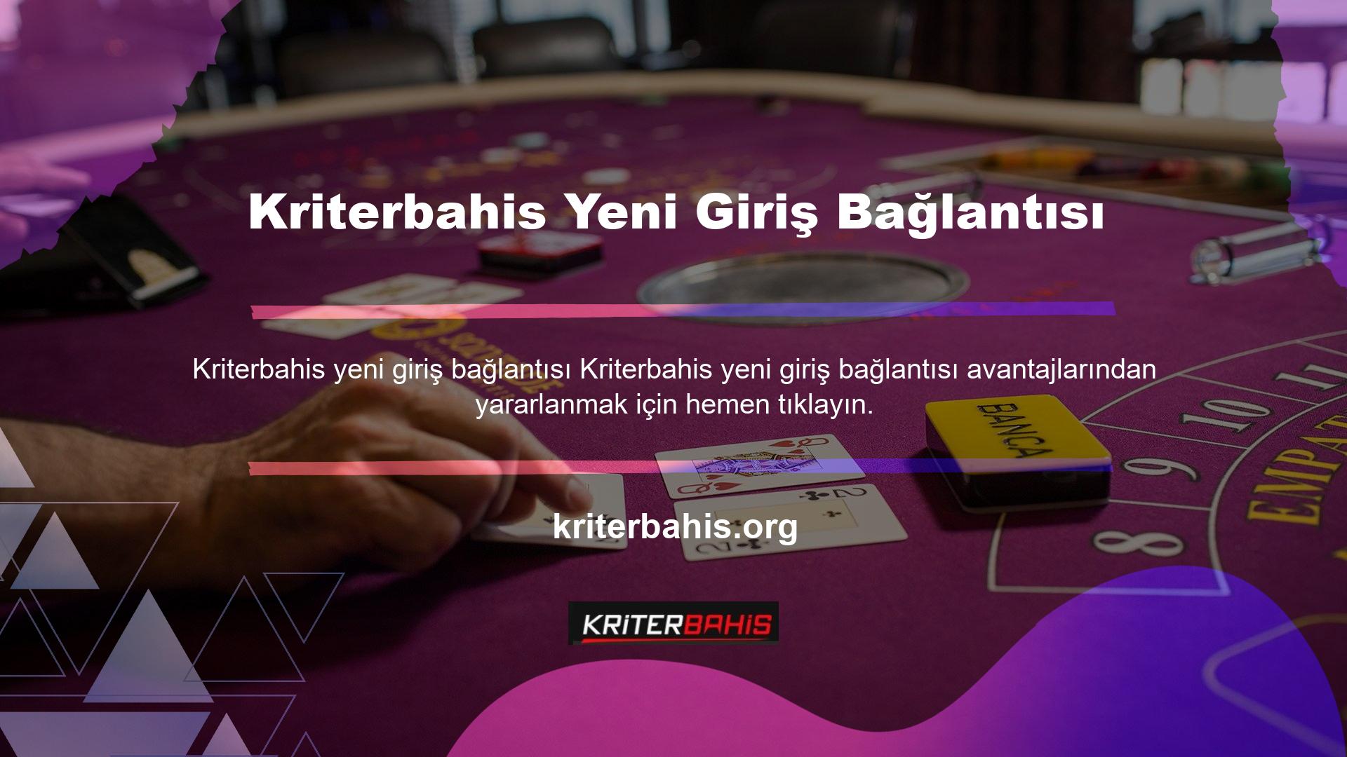 Kriterbahis, Türk casino pazarının yeni yüzlerinden biridir ve kullanıcıların takdirini hak eden çok sayıda bonusa sahiptir
